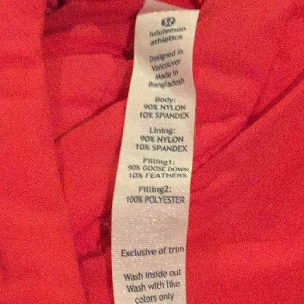 lululemon athletica Red Puffer Jacket - Picture 5 of 5